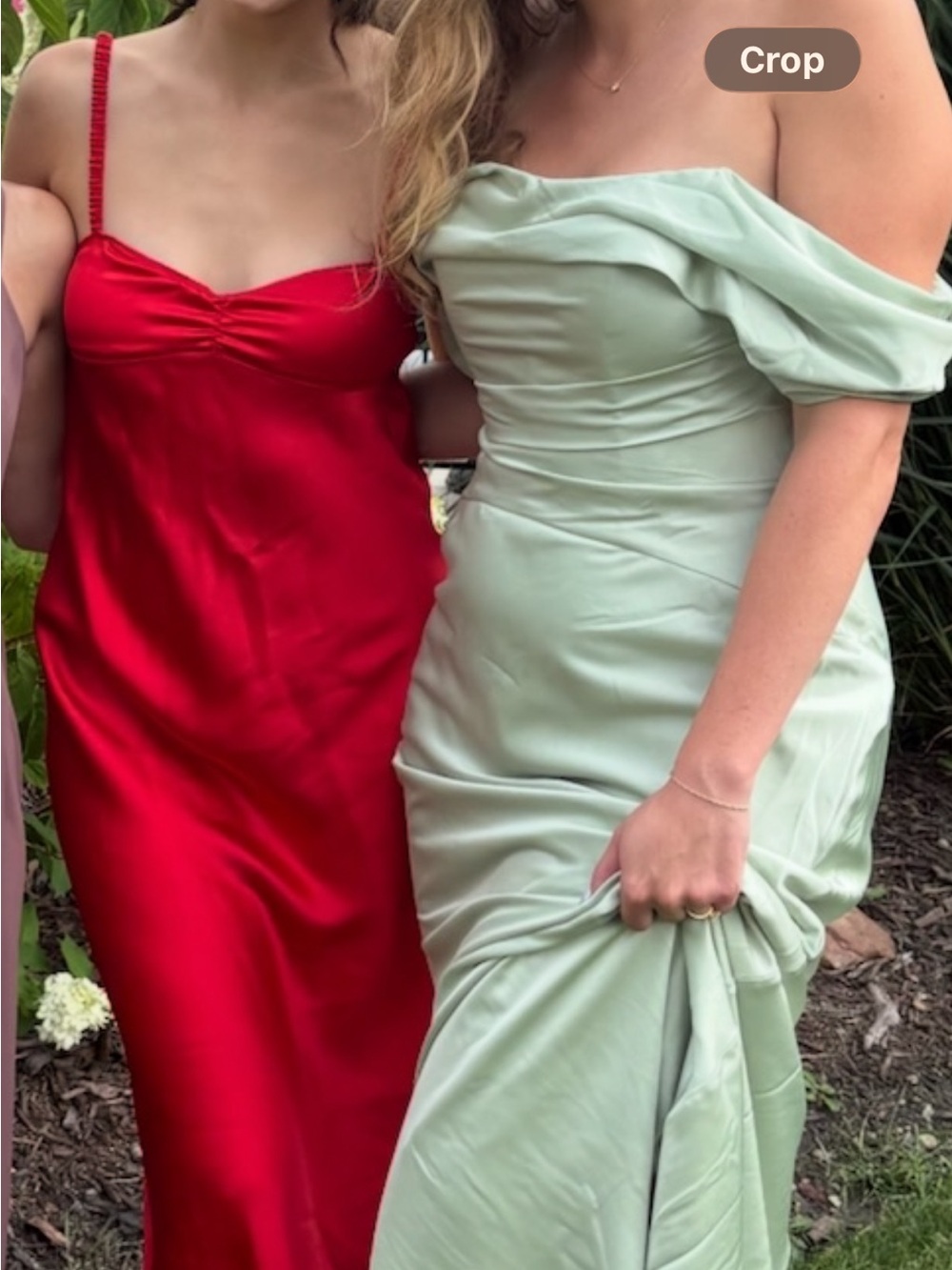 Satin Slip Dress in Red - Elegant Women's Evening Dres